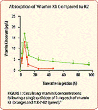 bioavailability of K2 is better